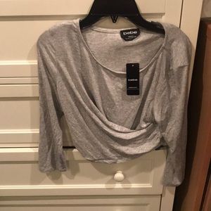 Bebe gray crop top